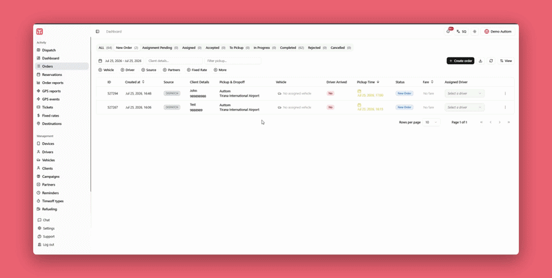 edit order from details view