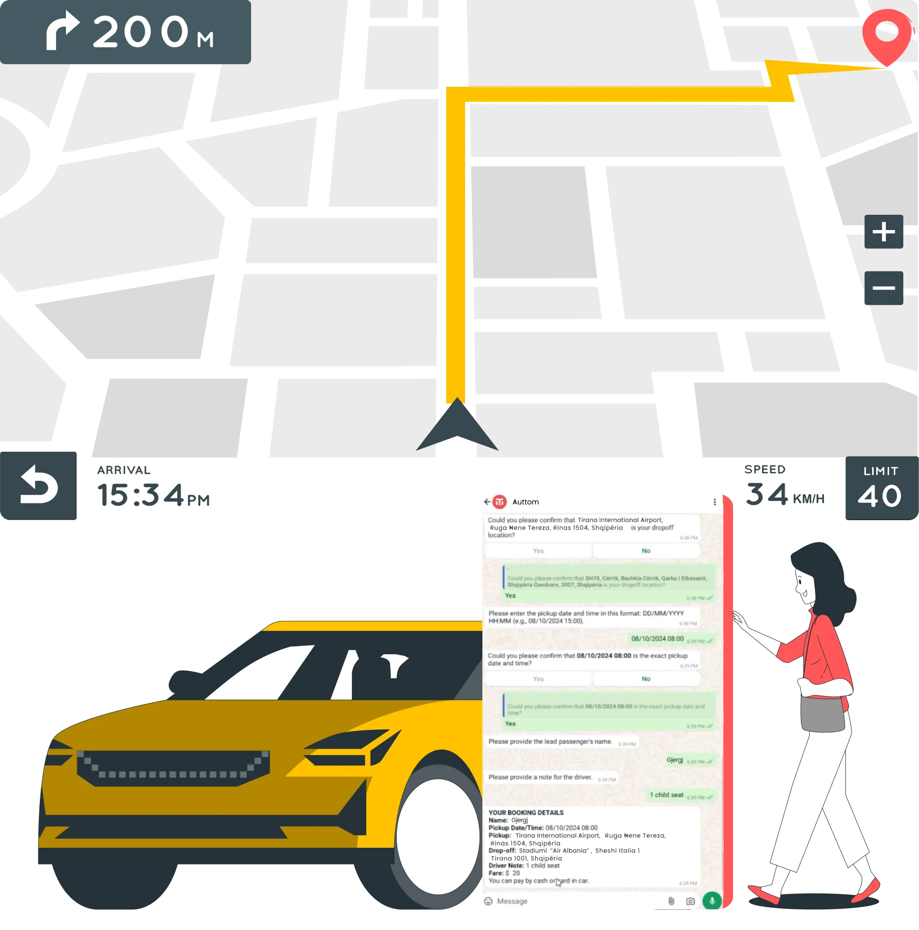 Whatsapp Automated Bot for Taxi Service