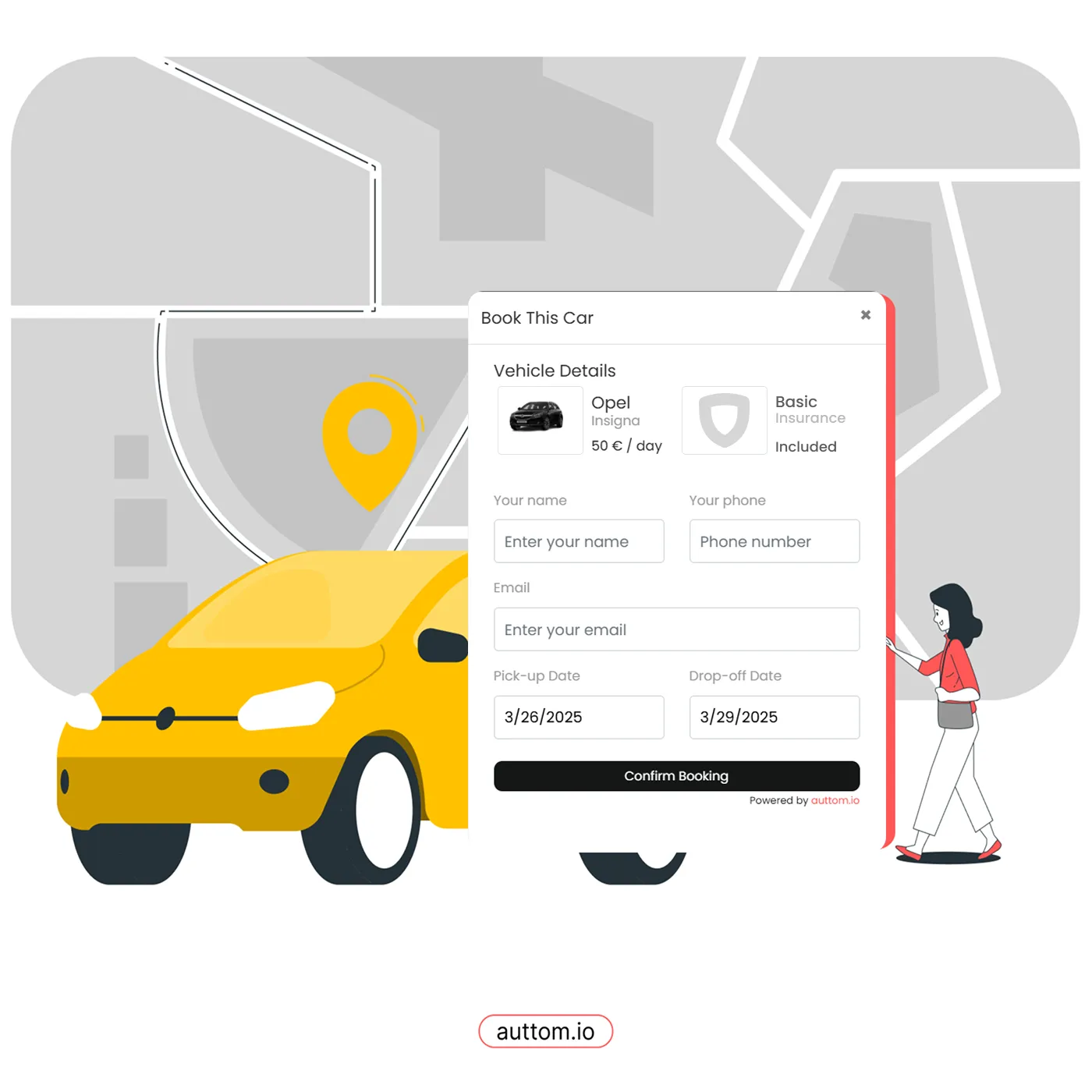 Taxi Order Booking Plugin